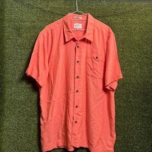 Quiksilver Men's Orange and Pink Shirt